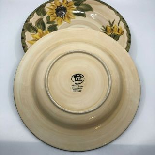 Set of 3 Whole Home PROVENCIAL GARDEN Dinner Plates Sunflowers 11 1/4 