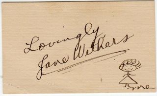 Vintage Jane Withers Signature Autograph Signed Card Letters Combo 1940 2