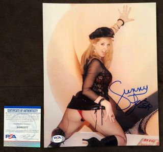 Sunny Lane Adult Star Signed 8x10 Photo Autograph Penthouse Naughty America Psa