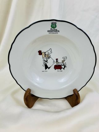 2 Pea Soup Andersen’s Restaurant Soup Bowls By Syracuse China Corp.  Usa