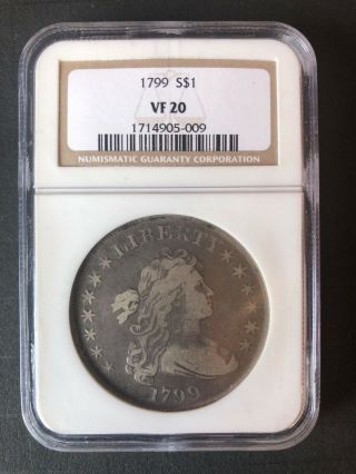 1799 Draped Bust Dollar Ngc Vf20