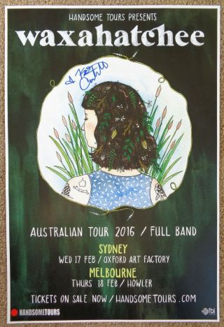 Signed Waxahatchee Katie Crutchfield Gig Poster In - Person Autograph Gig Concert