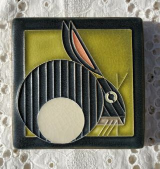 Motawi Tileworks Charlie Harper Hare Bunny Rabbit Tile 4 " X4 "