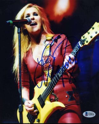 Lita Ford Bas Beckett Signed 8x10 Rock Photo Autograph