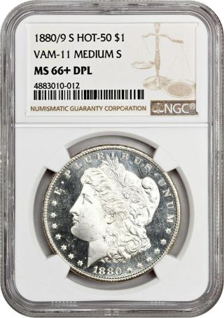 1880/9 - S $1 Ngc Ms66,  (vam - 11,  0/9 Overdate,  Medium S) Finest Known Vam - 11