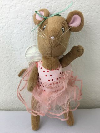 Angelina Ballerina Tan Plush Jointed Mouse Alice 9.  5”