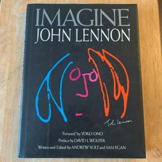 Yoko Ono Autographed " Imagine " John Lennon 1988 Large Book From Wolper Movie