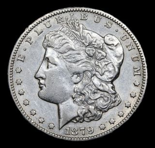 1879 - Cc Morgan Dollar $1 Very Near Unc - Choice Au/bu Slider - 2nd Rarest Cc Morgan