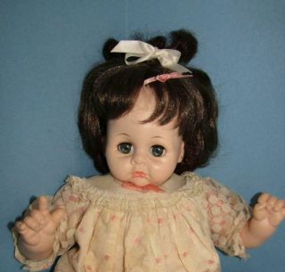 Vintage 20 Inch Madame Alexander Baby Doll With Brunette Hair