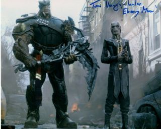 Tom Vaughan Lawlor Signed Autograph Avengers In Person 8x10 With Ebony Maw