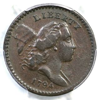1794 C - 9 R - 2 Pcgs Vf 25 High Relief Head Liberty Cap Half Cent Coin 1/2c