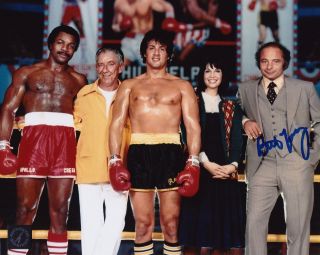 Burt Young W/ Sylvester Stallone Autographed Rocky Balboa 8x10 Photo Asi Proof