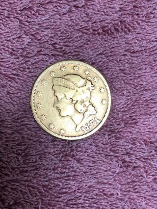1874 S Liberty Head $20 Gold