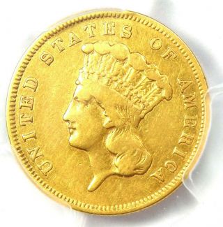 1856 - S Three Dollar Indian Gold Coin $3 - Certified Pcgs Xf Details - Rare Date