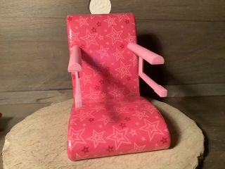 American Girl Doll Pink Cafe Boutique Bistro Seat High Chair Clip On To Table