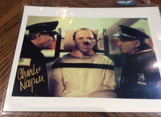 Autograph The Silence Of The Lambs Charles Napier 8x10 In Gold