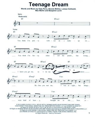 Darren Criss Signed Autographed " Teenage Dream " Glee Sheet Music Page