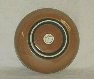 Concepts Cocoa by Sango Round Vegetable Bowl Brown Shade Band Coupe Brown Trim 3