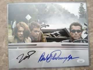Arnold Schwarzenegger Signed Photo The Terminator Nick Stahl Signed Jsa