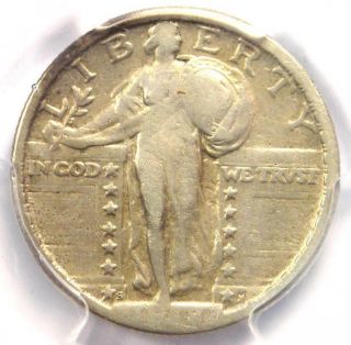 1918/7 - S Standing Liberty Quarter 25c Coin - Pcgs Fine Details - Rare Overdate
