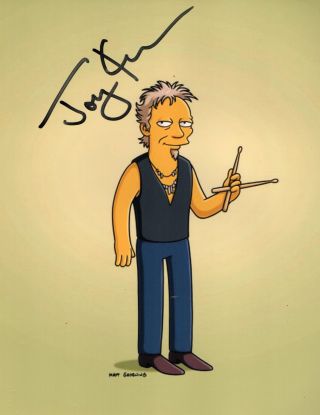 Joey Kramer Of Aerosmith Real Hand Signed 8x10 Simpsons Photo Exact Proof 2