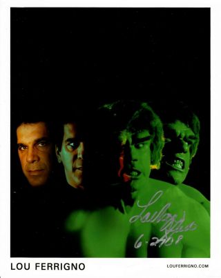 Lou Ferrigno Signed The Incredible Hulk 8x10 Photo 1 Avengers