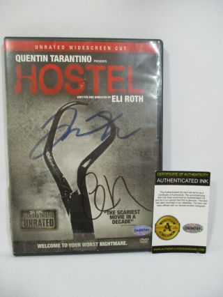 Quentin Tarantino Eli Roth Hostel Dvd Cover W/dvd Hand Signed Autograph