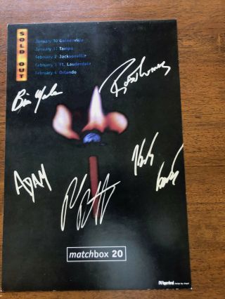Matchbox 20 Concert Poster Circa 1998–autographed By Entire Band