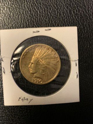 1910 D Indian Head $10 Dollar Gold Coin Ngc Ms 62