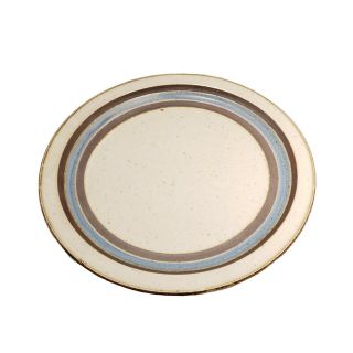 Otagiri Horizon Mcm 12.  5 " Serving Platter Round Stoneware Plate Blue Brown