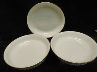 Lenox Holiday 3 Soup Bowls 7 1/2 " First Quality