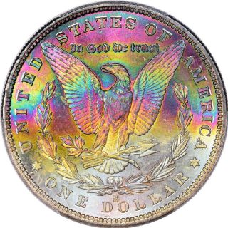 1880 S Pcgs Ms66 Cac Morgan Silver Dollar Monster Toned Westernpacoins