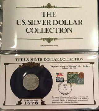 Complete 35 Morgan,  Peace Silver Dollar/Stamp Set US Postal Society - Best on Ebay 2