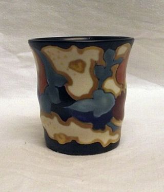 Rare Early 1900s Regina Gouda Art Pottery Holland Lydia Black Childs Cup