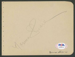Norma Shearer Signed Album Page | " The Divorcee " Autograph | Psa/dna