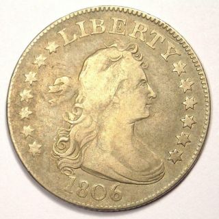 1806 Draped Bust Quarter 25c Coin - Very Fine Detail (vf) - Rare Early Date Coin