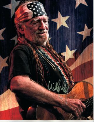 Willie Nelson Legendary Country - Hand Signed Autographed Photo With