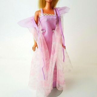 Vintage Barbie Clone Peignoir Set Purple Nightgown & Robe Ethereal Mod Era