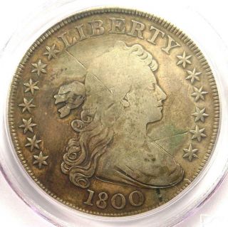 1800 Draped Bust Silver Dollar $1 - Certified Pcgs Vf Details - Rare Coin