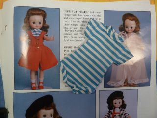 Vintage 8 Betsy Mccall 1957 B - 24 Co - Ed Blue Striped Romper Only