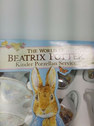 The World Of Beatrix Potter Kinder Porzellan Service Mini Tea Set complete nib 2