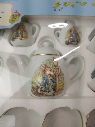 The World Of Beatrix Potter Kinder Porzellan Service Mini Tea Set complete nib 3