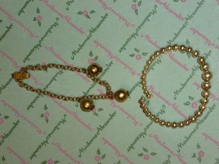 Gold Ball Necklace/bracelet For 1959 Madame Alexander Shari Lewis Cissy Doll