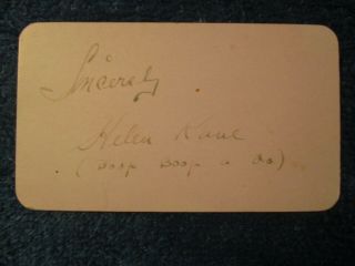 Helen Kane Autograph With Salutation: " Doop Doop A Do " From 1930 