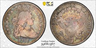 1799 $1 Draped Bust Dollar B - 4 Bb - 153 - Pcgs Vg08 - Silver - Toning