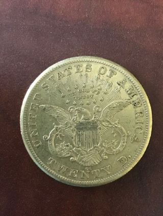 1876 - CC $20 Liberty Head Gold Double Eagle Twenty Dollar Coin Carson City 3