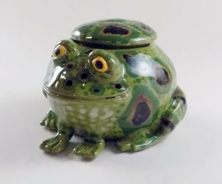 Garden Froggy Face Jug – Frog Face Jug - Effigy Jar