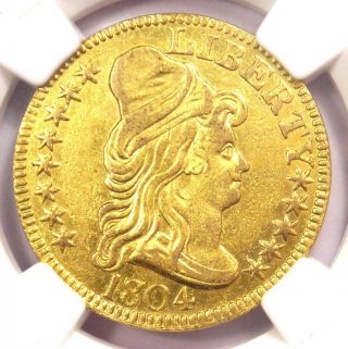 1804 Capped Bust Gold Half Eagle $5 - Certified Ngc Au Details - Rare Gold Coin