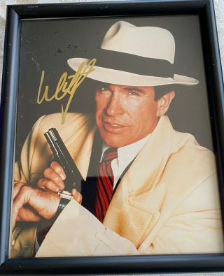 Warren Beatty Dick Tracy Authentic Signed 11x9 Photo Autographed Bas