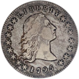 1795 $1 2 Leaves Flowing Hair Dollar Pcgs Vf35 Cac
